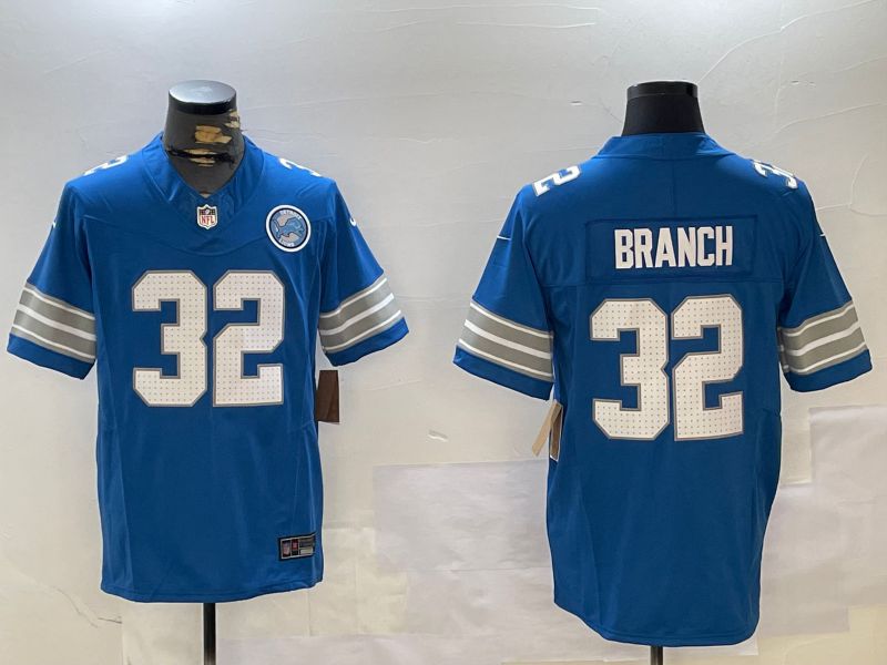 Men Detroit Lions 32 Branch Blue three generations 2024 Nike Limited NFL Jersey style 2
